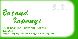 botond kopanyi business card