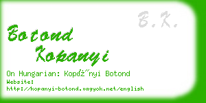 botond kopanyi business card